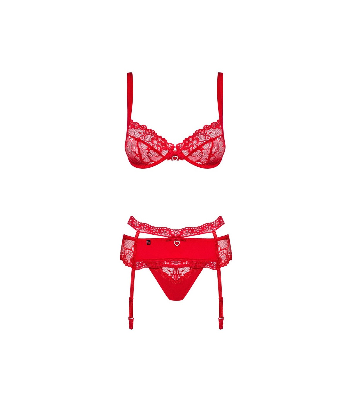 HEARTINA SET 3 PEZZI ROSSO S/M