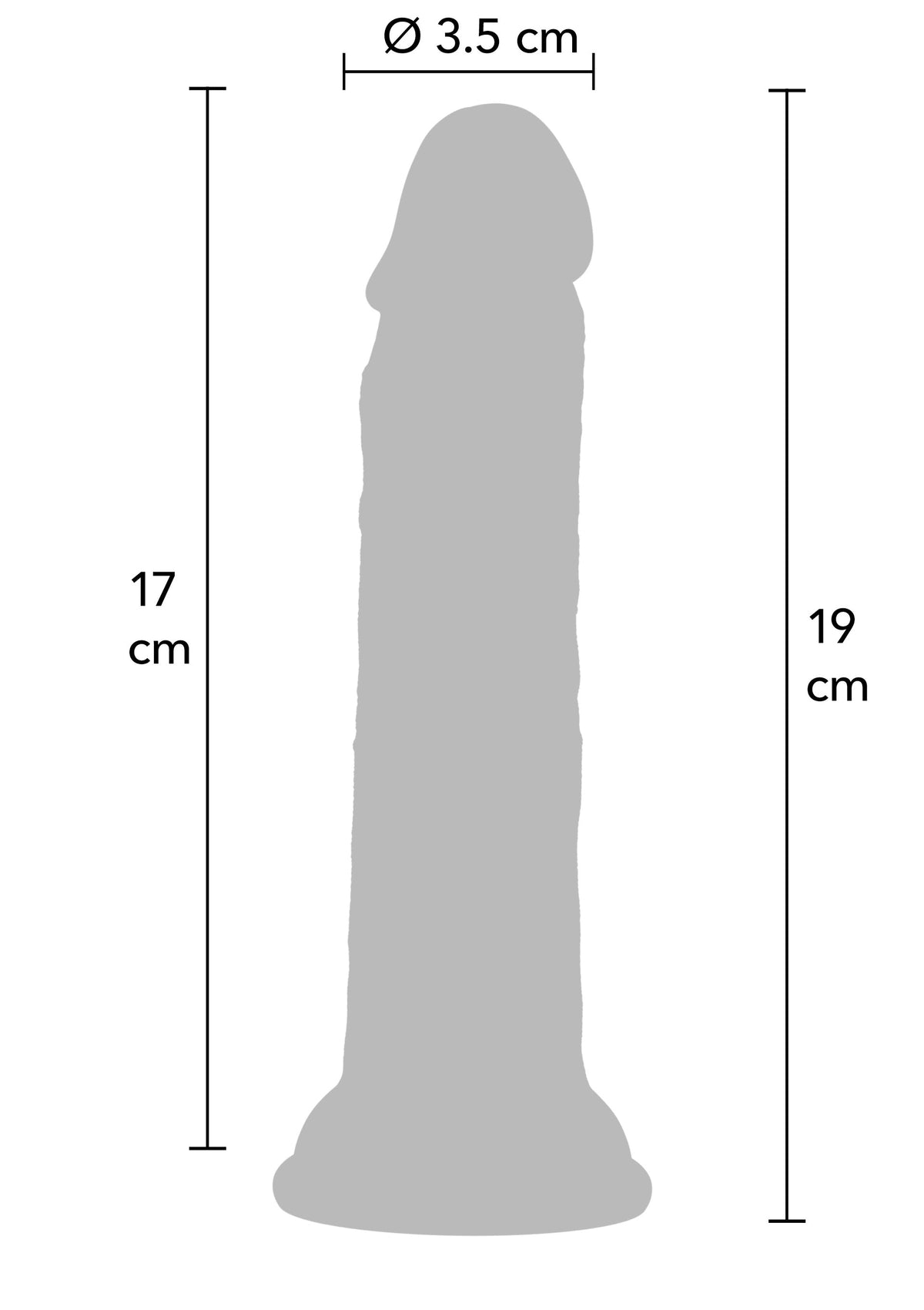 Realistico Dong in silicone liquido da 19 cm